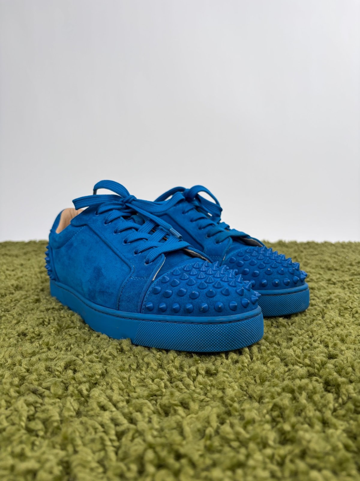 Christian Louboutin Spikes Low Blu 43 - Second Hand Di Fiore