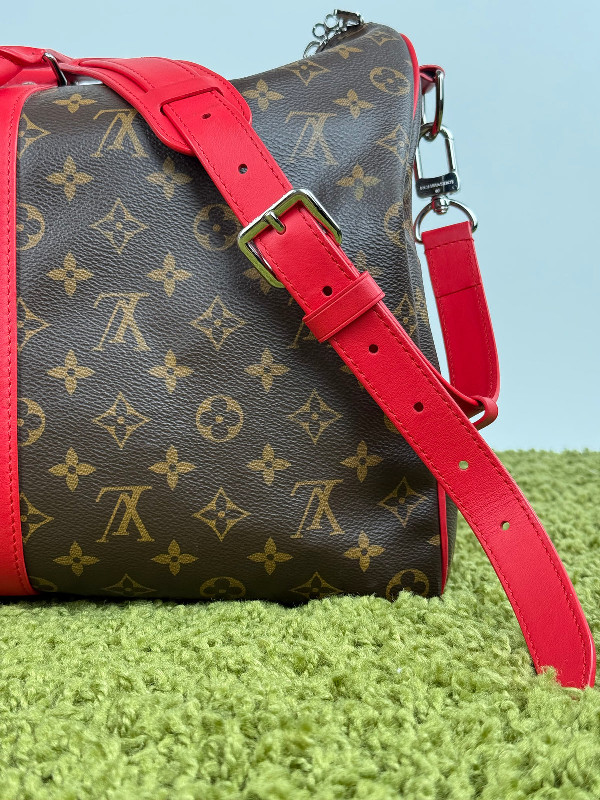 Keepall Bandoulière 45 Louis Vuitton Marrone Rosso