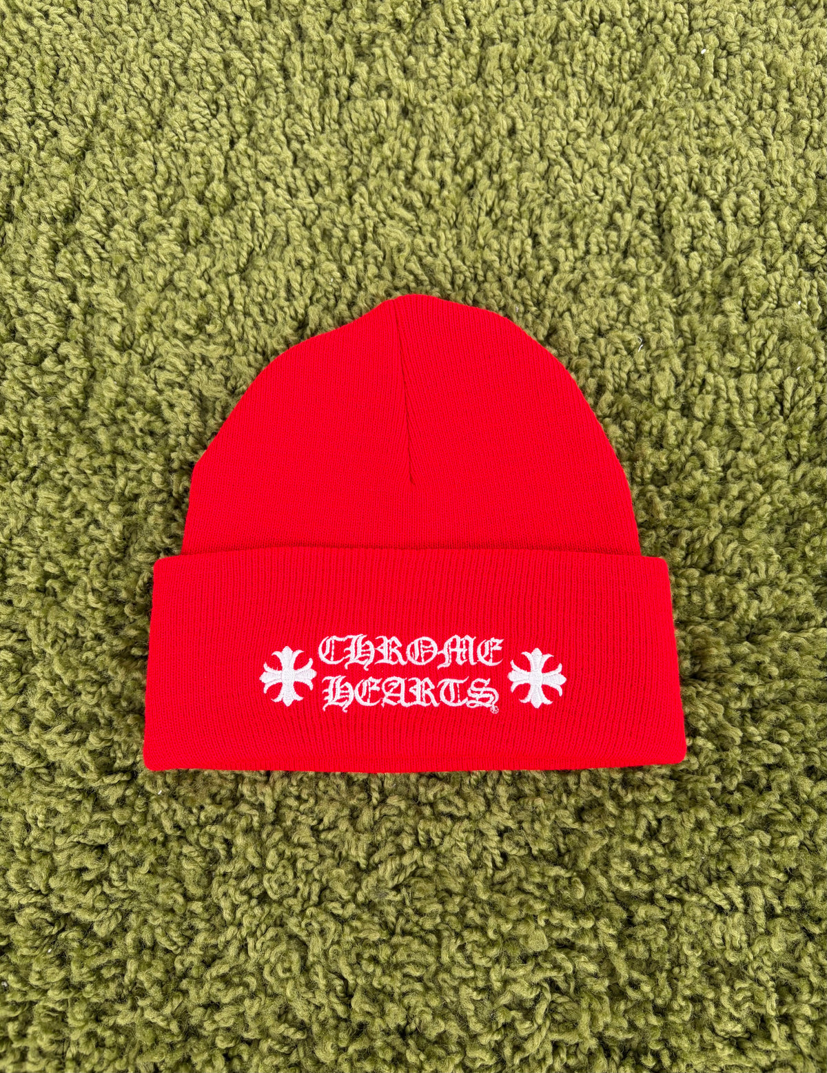 Cappello Chrome Hearts Rosso ONE SIZE