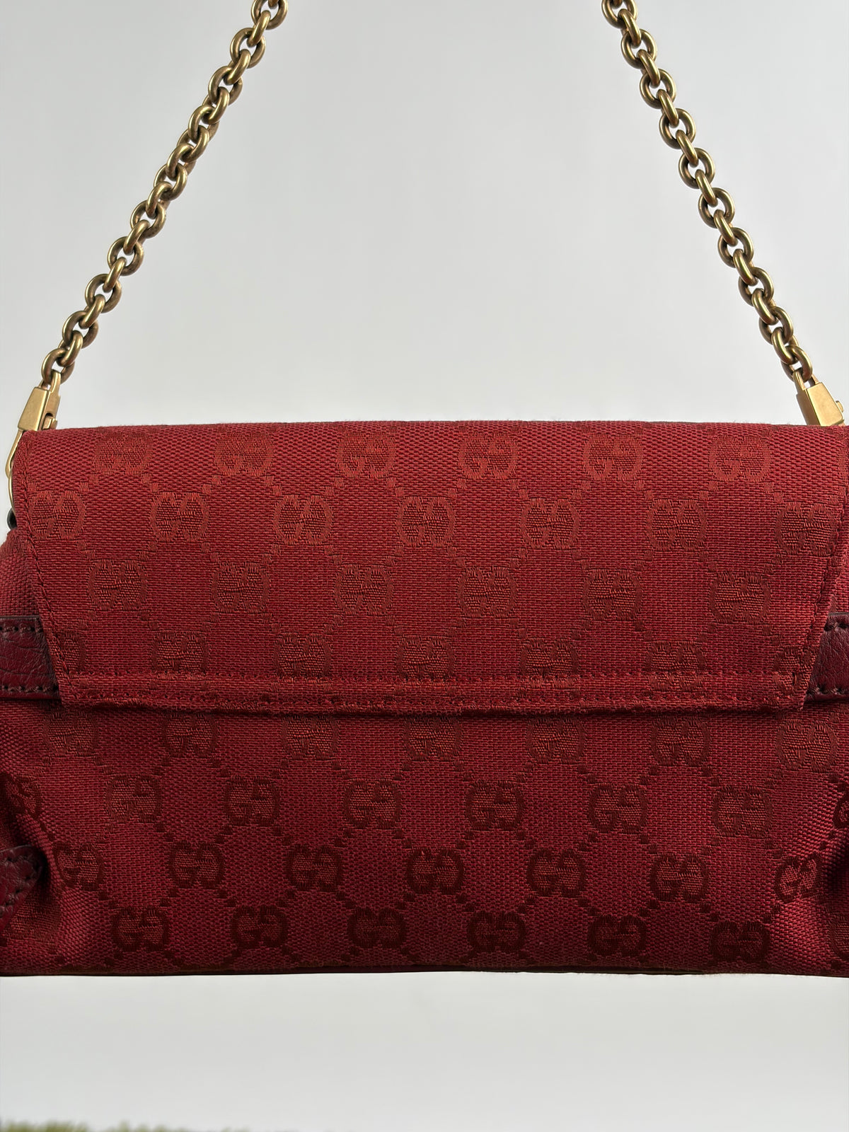 Borsa Gucci Horsebit Chain Rossa