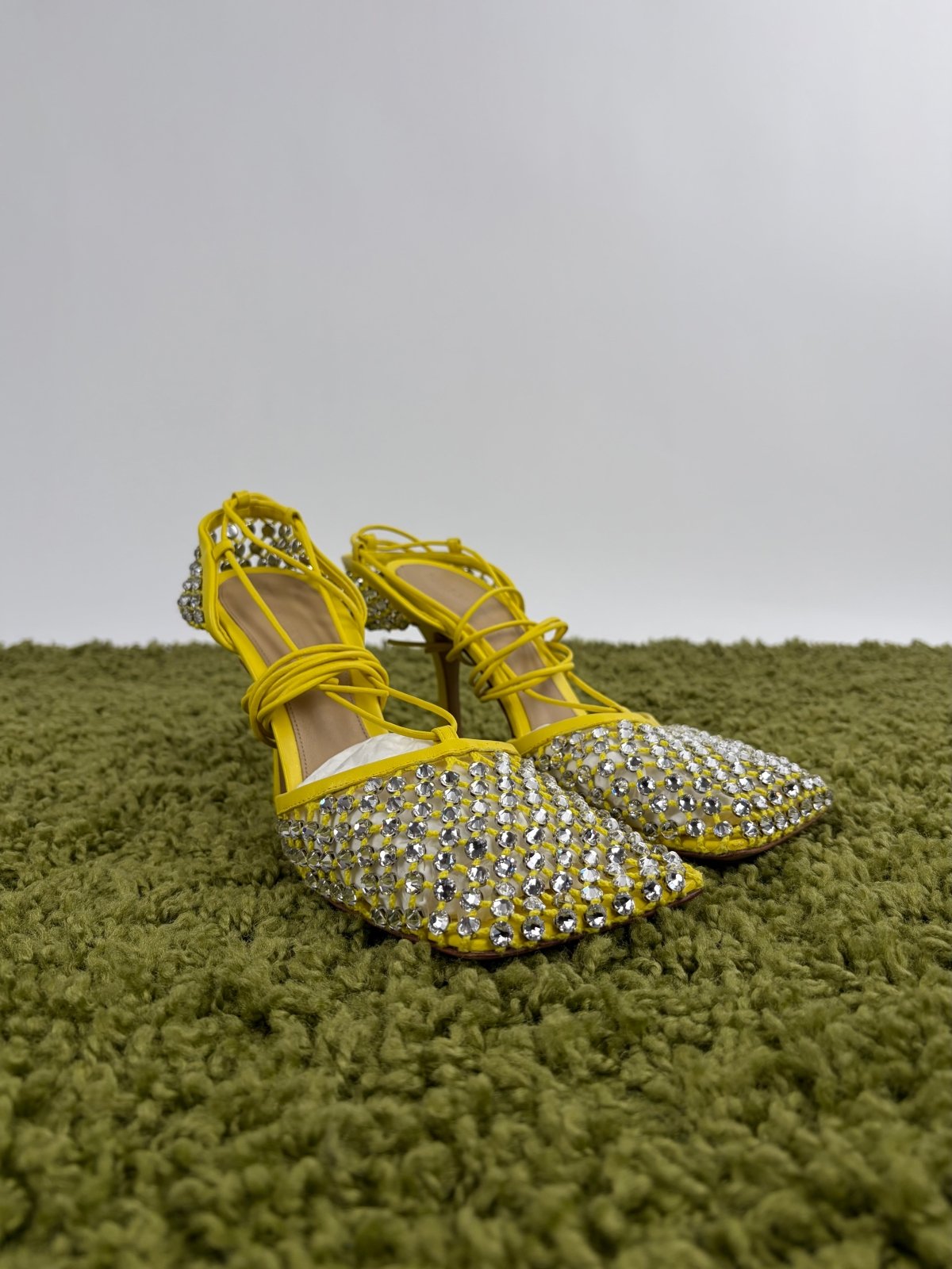 Tacchi Bottega Veneta Sparkle Stretch Gialli 39.5 - Second Hand Di Fiore