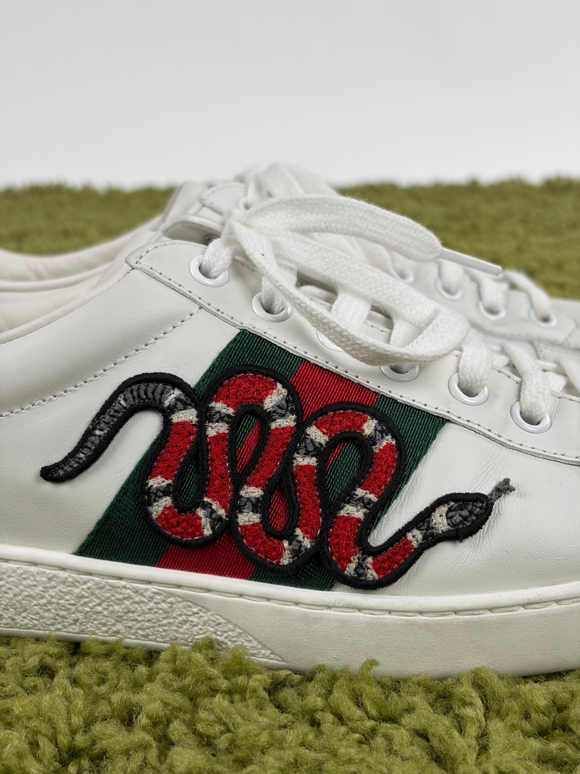 Gucci ace Size 6=40 calza 40.5 bianche verdi e rosse