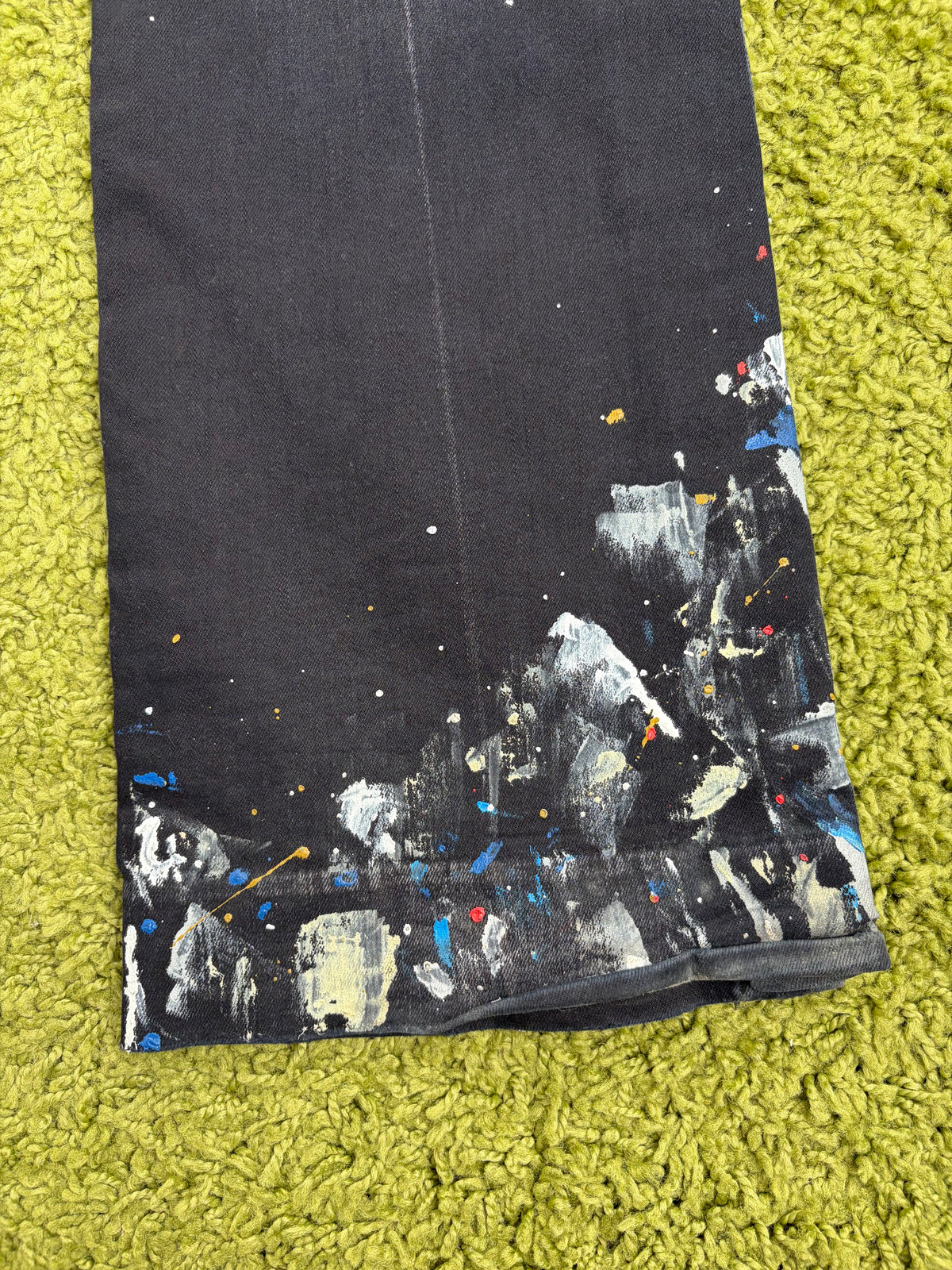 Jeans Amiri Paint Splatter Nero Multicolor 36