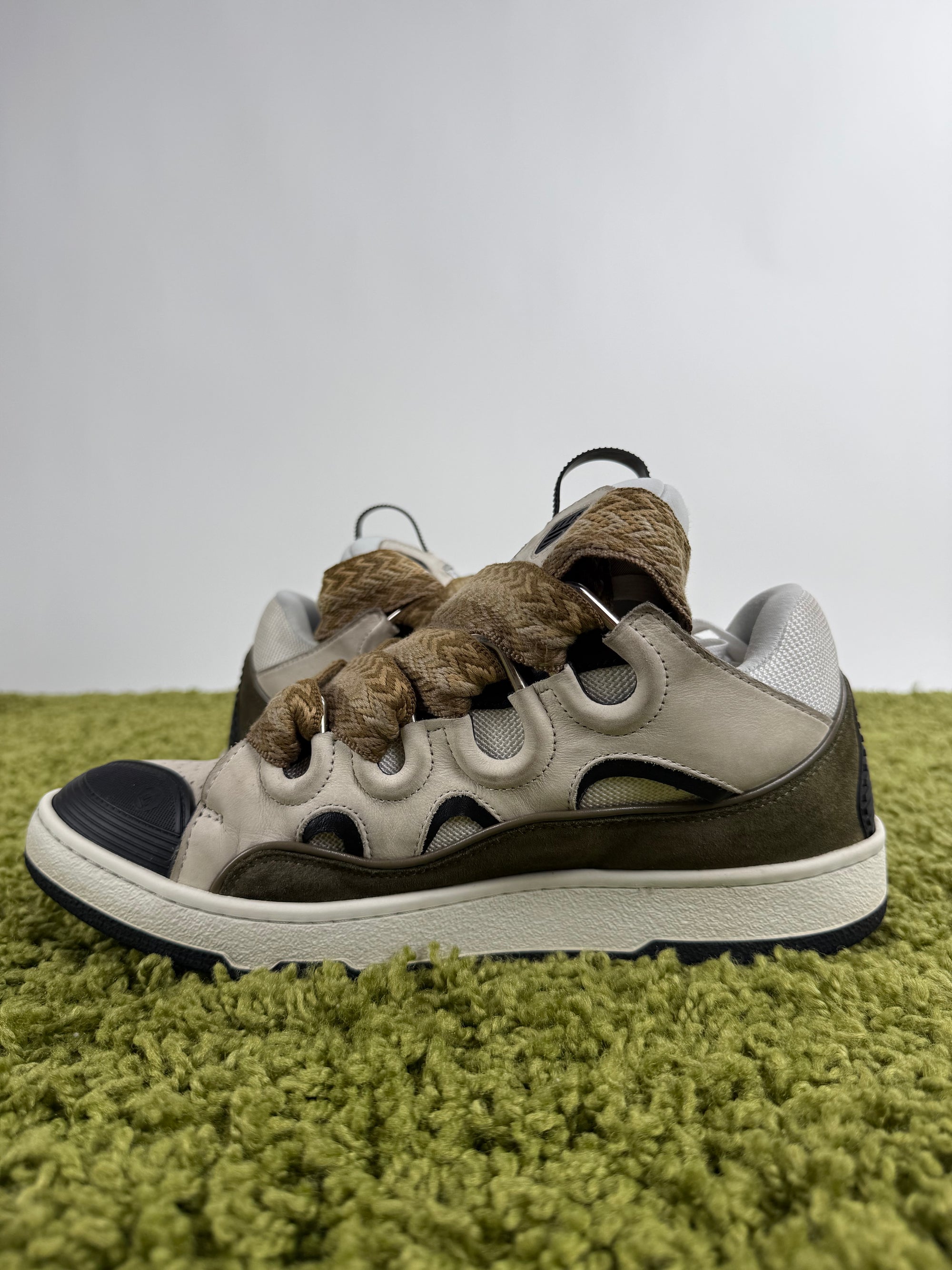 Lanvin Curb bianca marrone 43