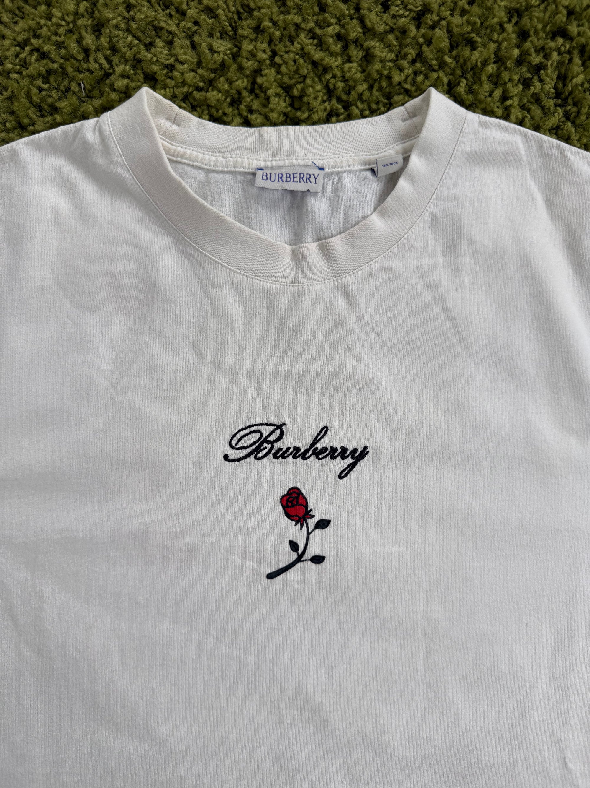 T-Shirt Rose Logo Burberry Bianca L