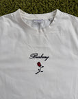 T-Shirt Rose Logo Burberry Bianca L