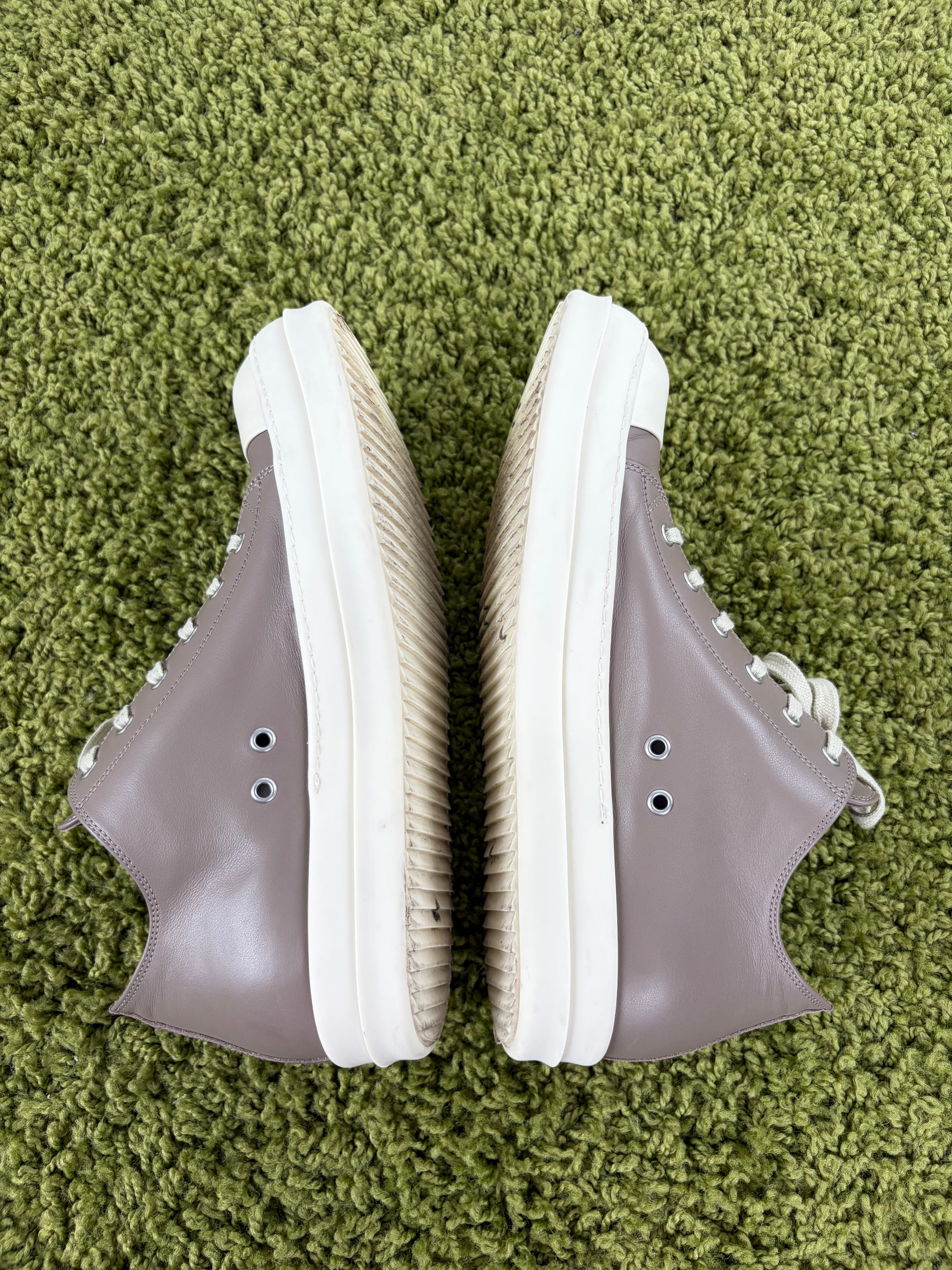 Rick owens in pelle DEKSHDW Size  45 grigia e bianca