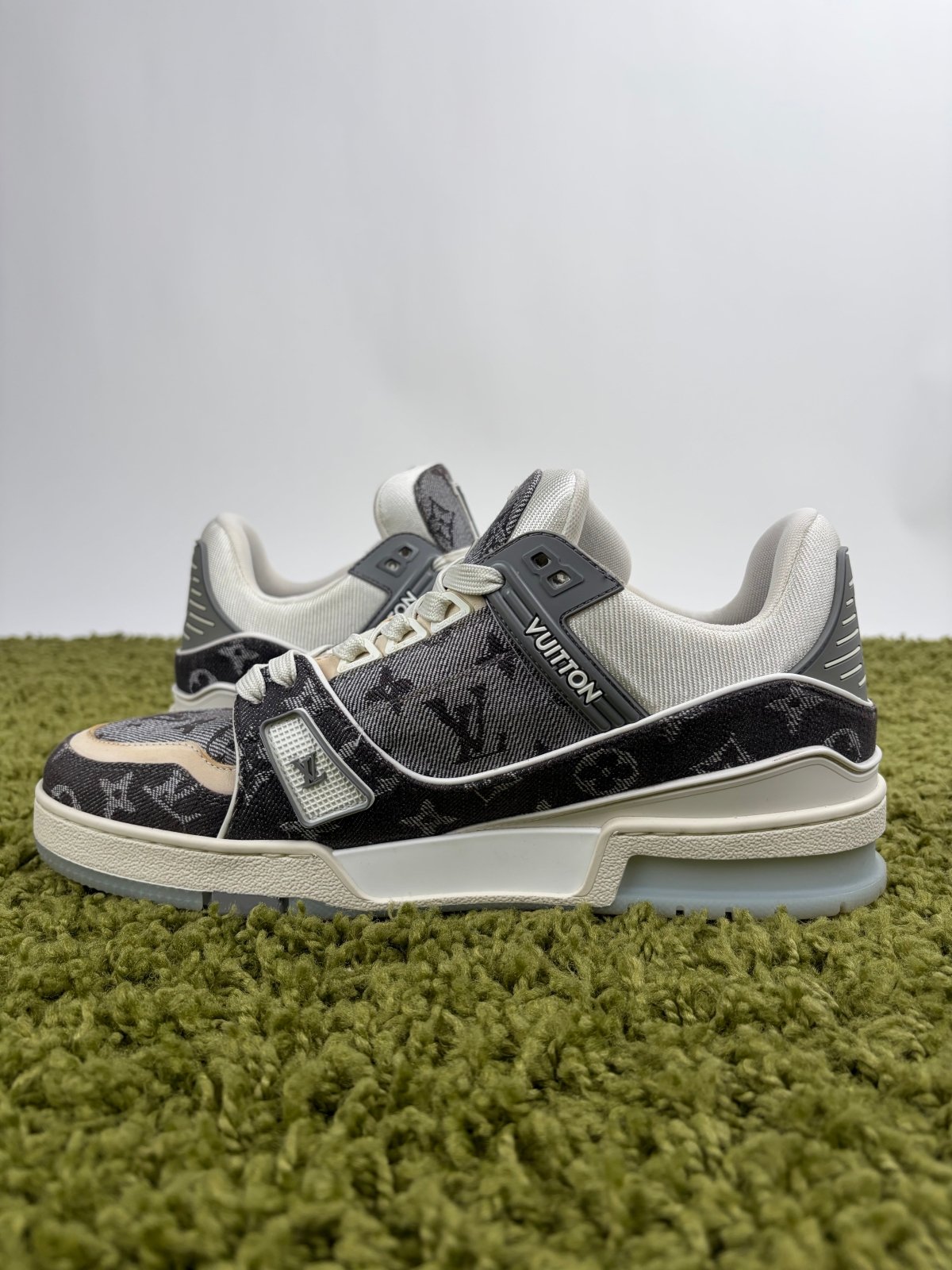 Louis Vuitton Trainer Denim Grigia 7 - Second Hand Di Fiore