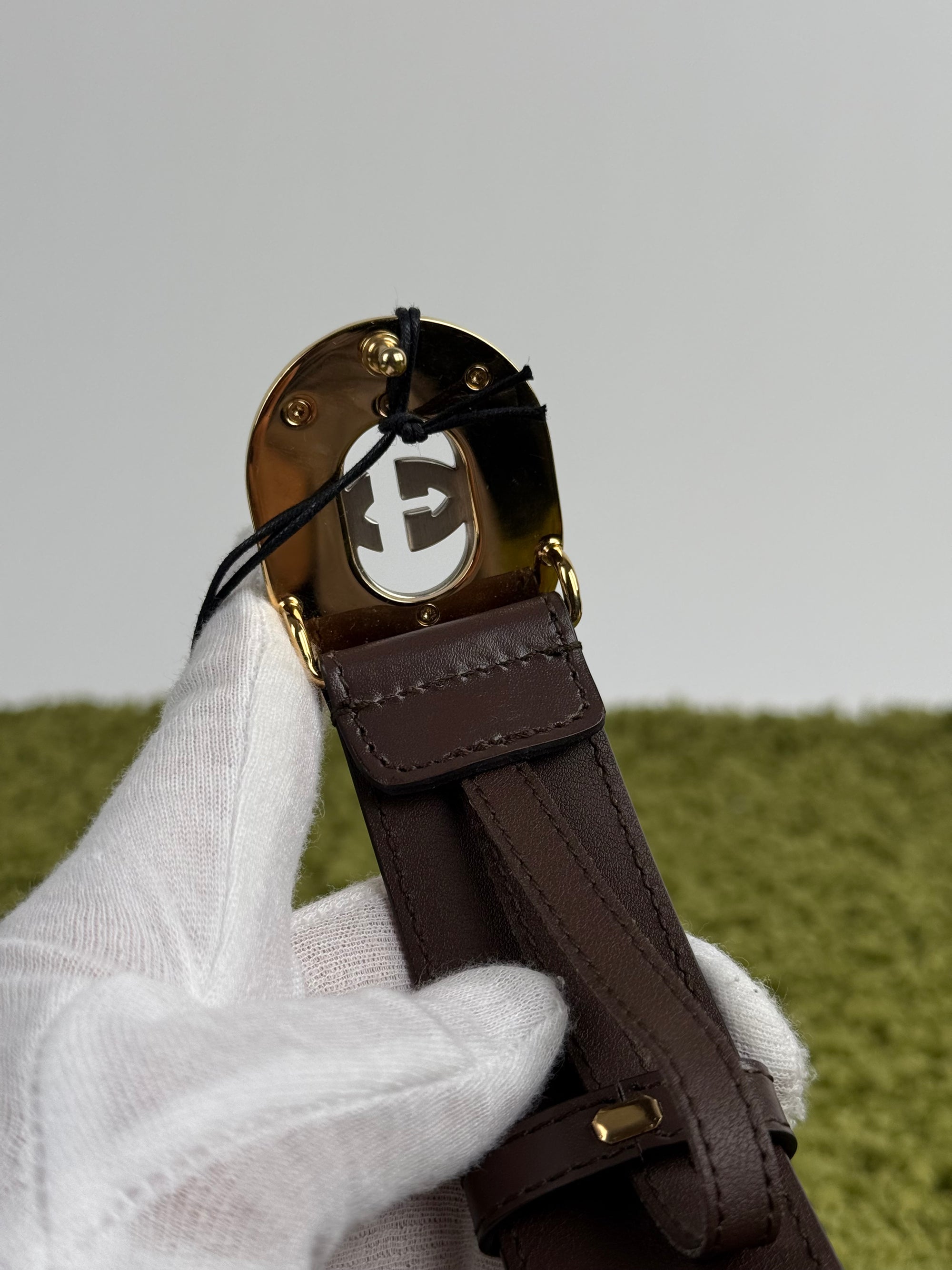 Cintura Gucci in pelle marrone