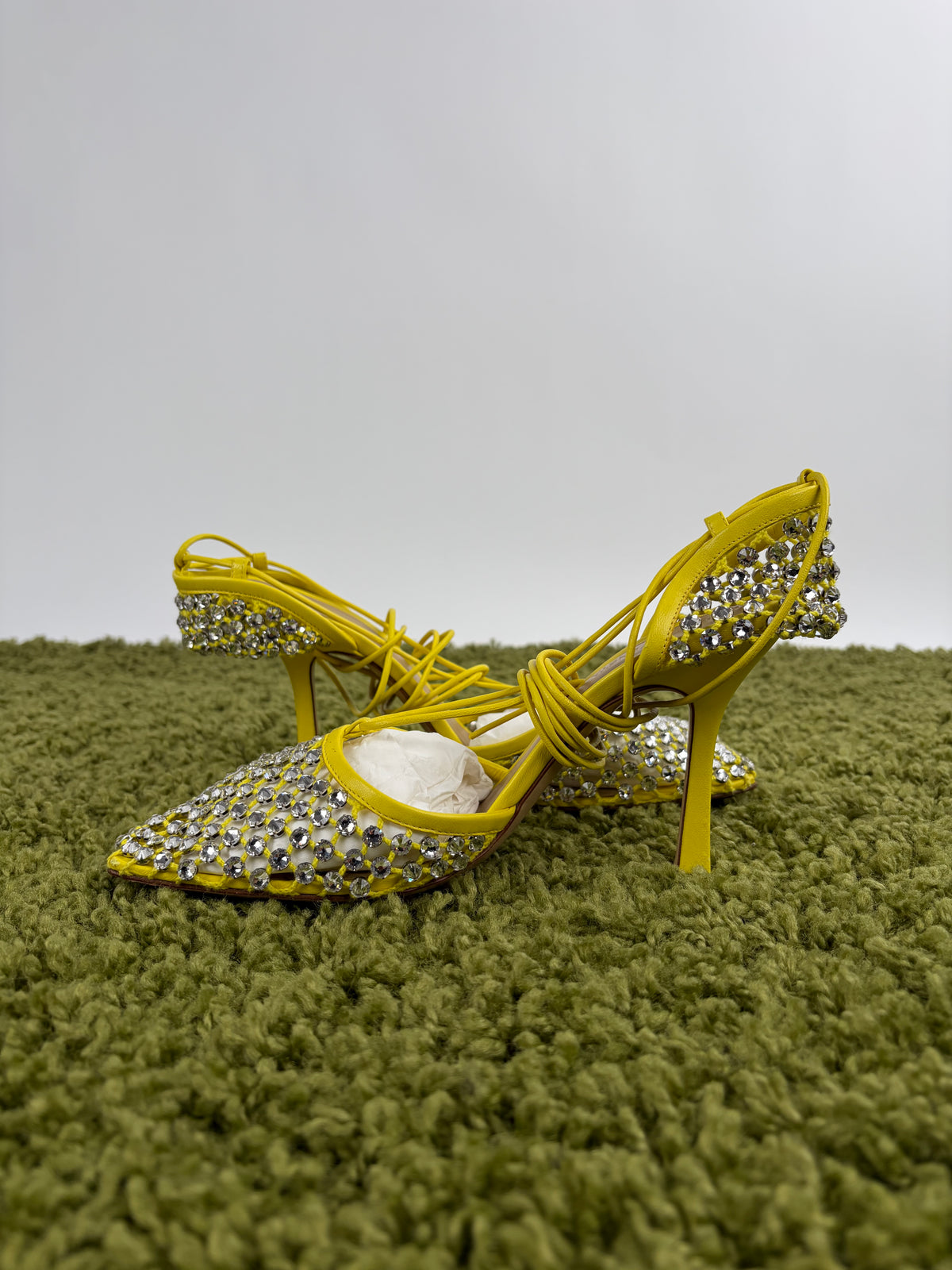 Tacchi Bottega Veneta Sparkle Stretch Gialli 39.5