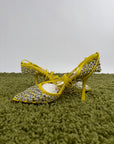Tacchi Bottega Veneta Sparkle Stretch Gialli 39.5