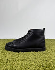 Christian Louboutin Pelle nera spike sneaker 43