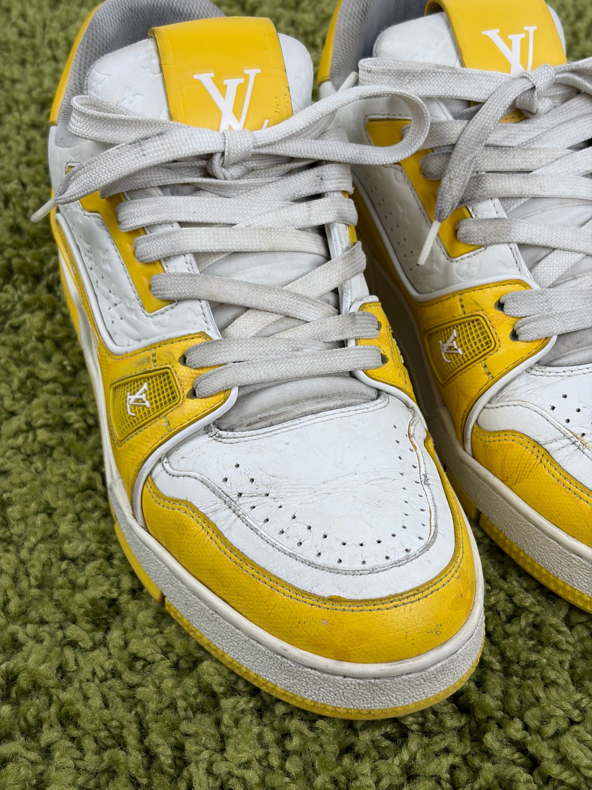 Louis vuitton trainer Size 6=40 calza 41 bianca e gialla