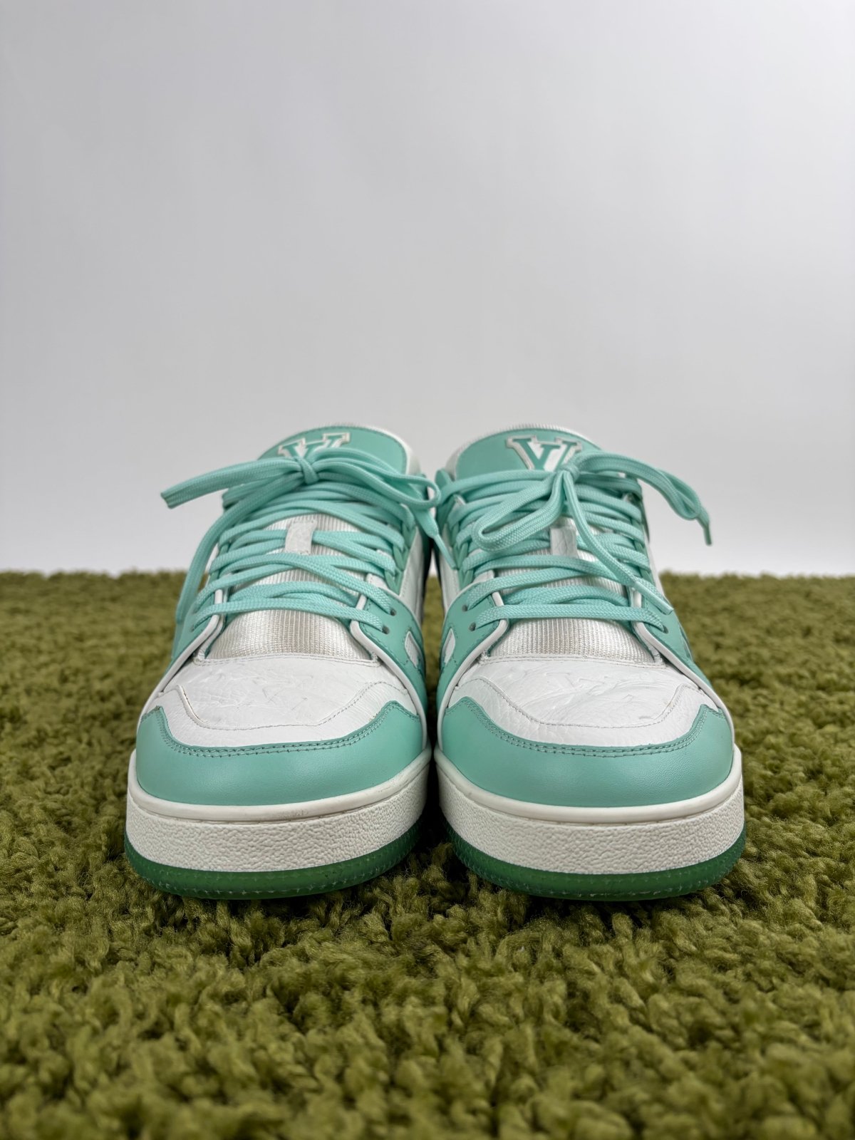 Louis Vuitton Trainer Verde Acqua 7.5 - Second Hand Di Fiore