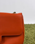 Borsa Ferragamo Gancini Chain Arancione