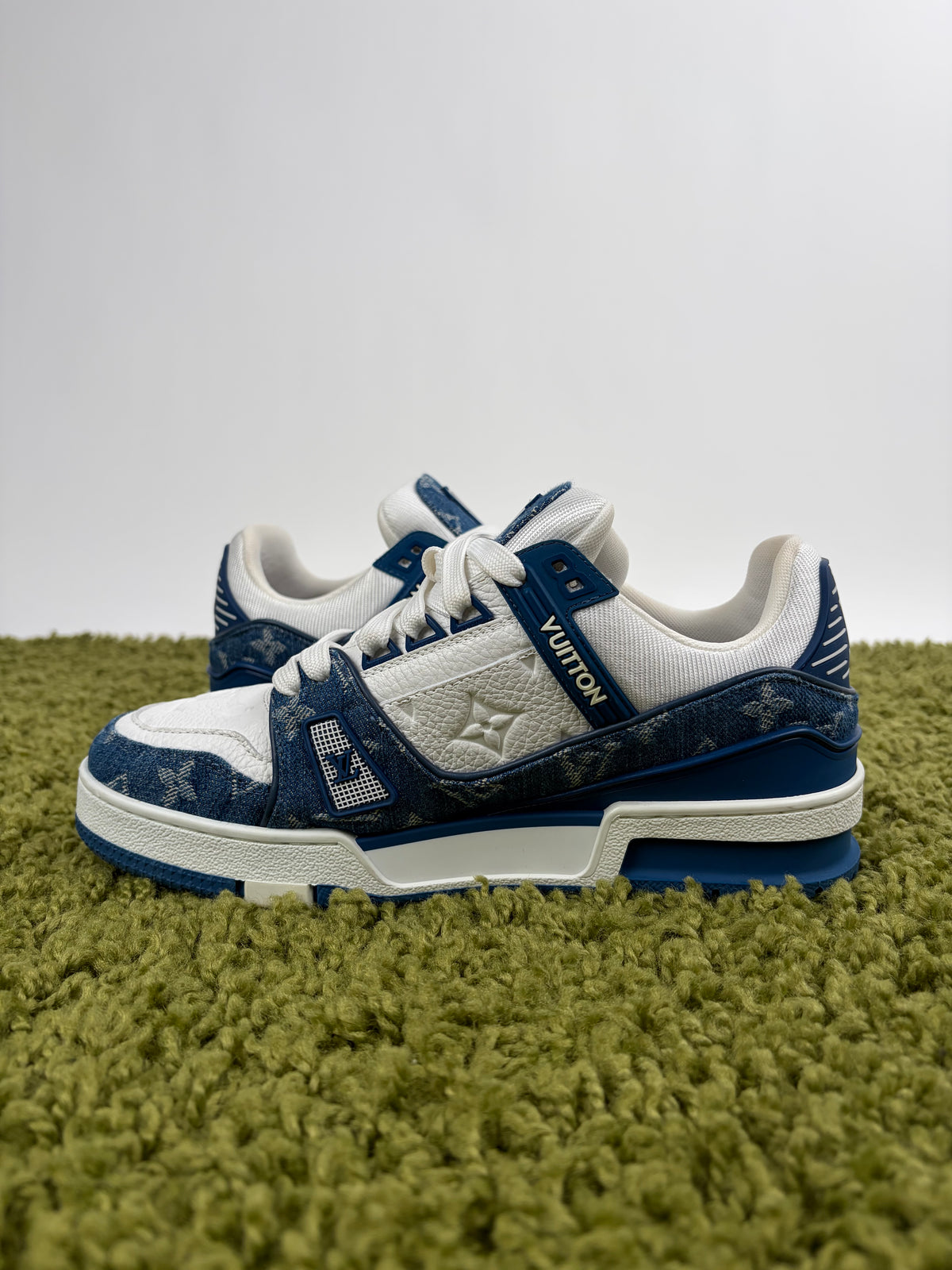 Louis Vuitton Trainer Denim Blu 38