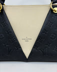 Borsa Louis Vuitton V tote BB nera panna e oro