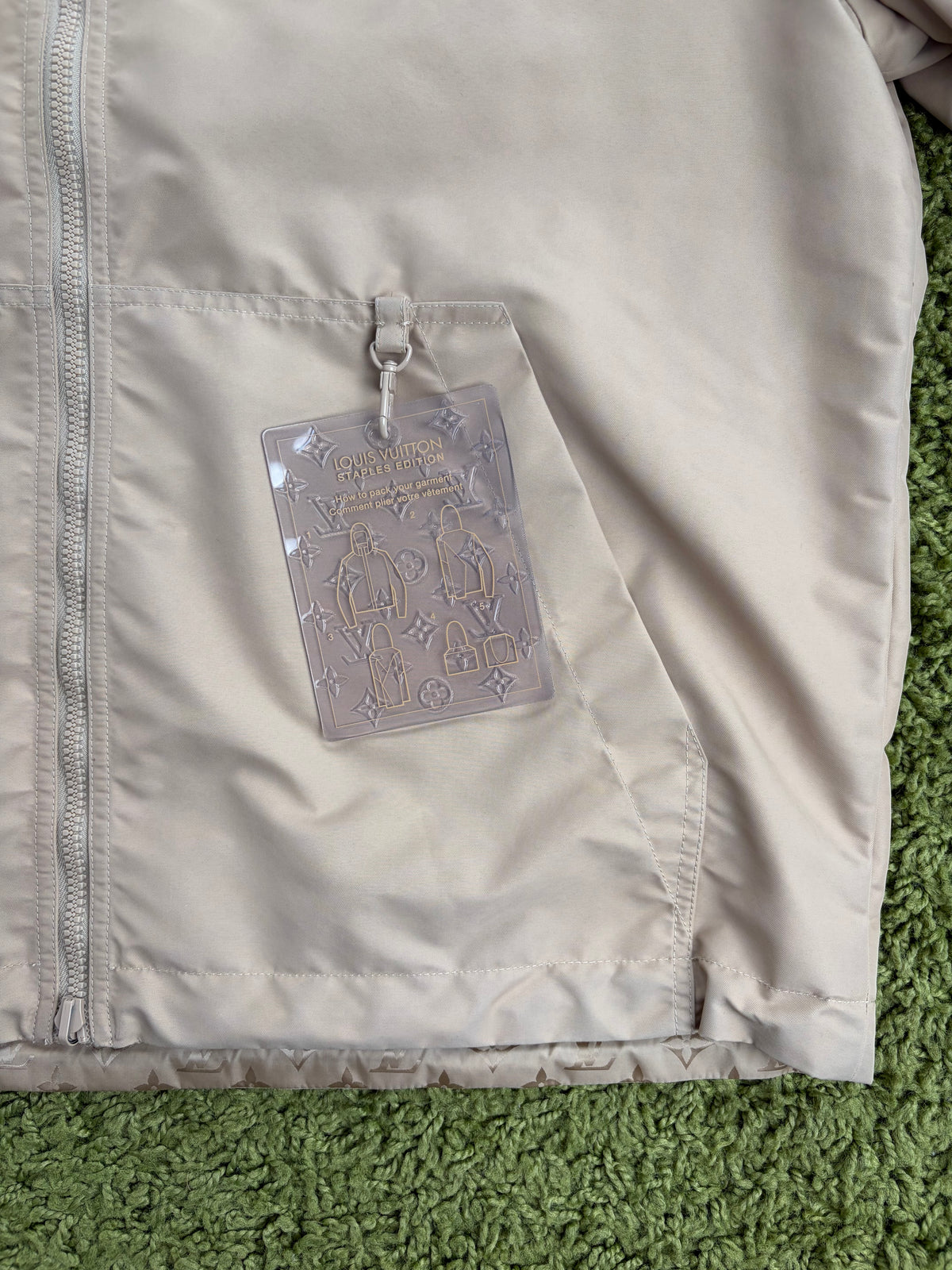 Giacca a vento Louis Vuitton Reversibile Monogram Oro 52