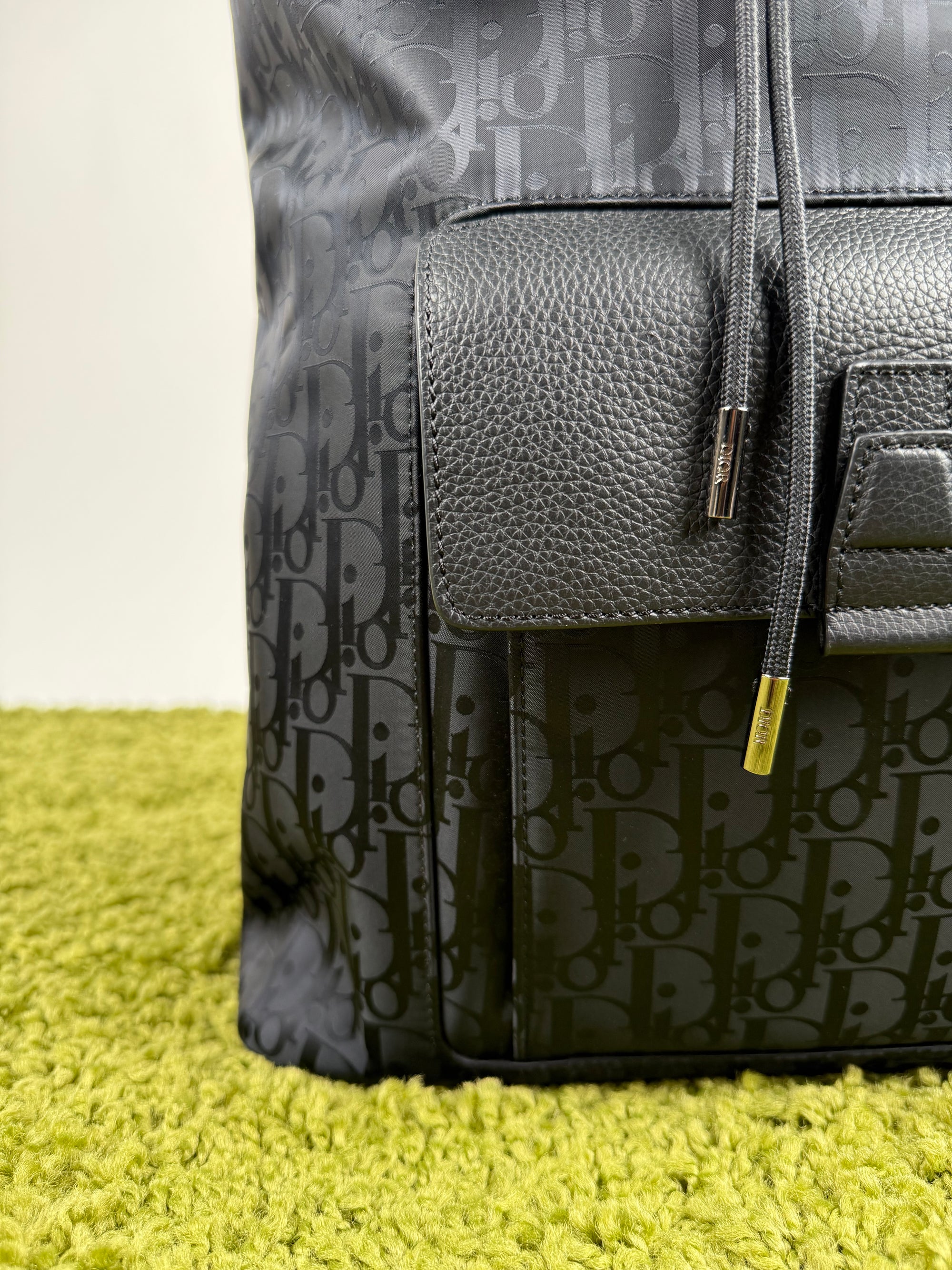 Zaino Dior in Jacquard e pelle di vitello