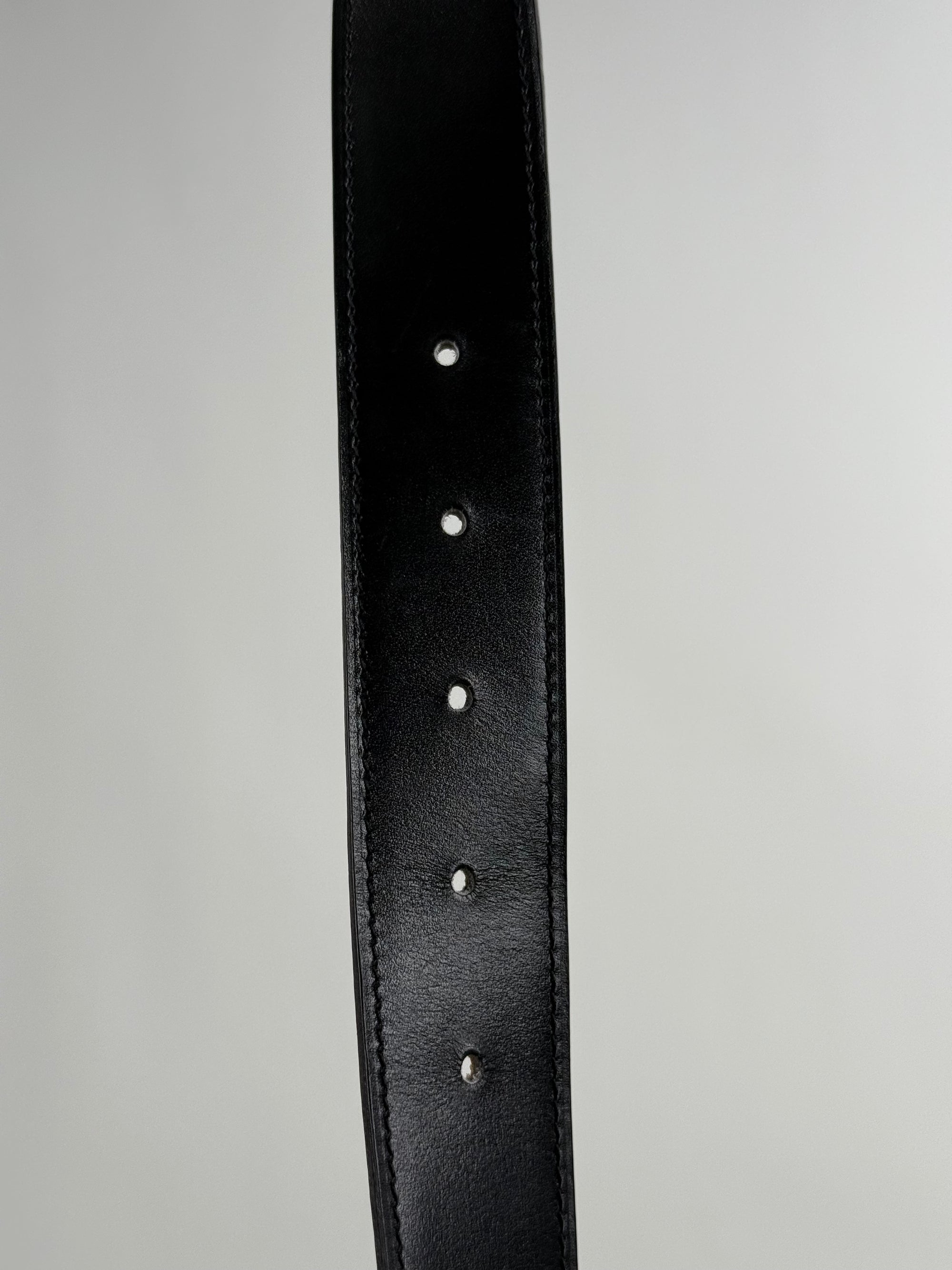 Cintura Reversibile Hermès Nero/Beige 100/50
