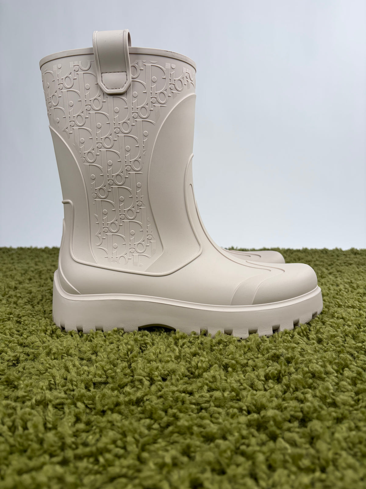 Stivali da pioggia Garden Christian Dior in gomma Beige