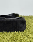 Borsa a tracolla saddle in jacquard Christian Dior Nero