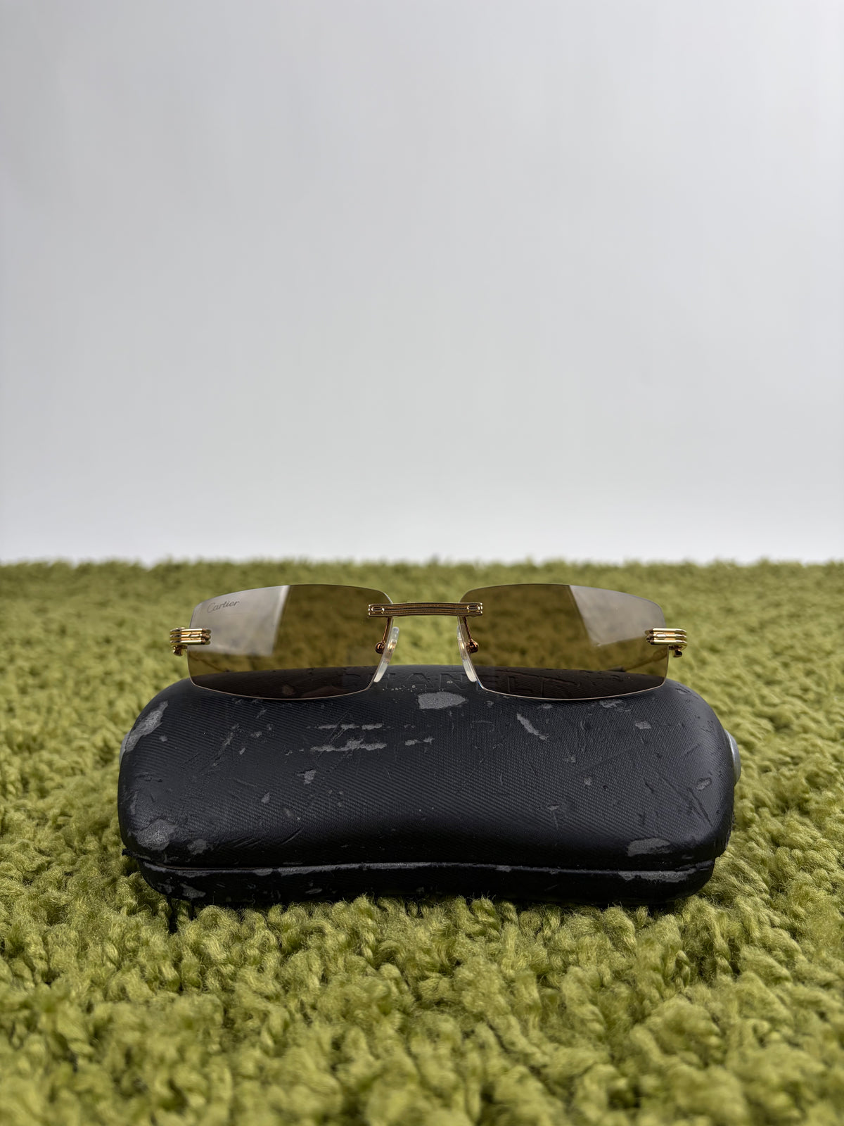 Occhiali da sole Rimless Cartier CT0271S oro