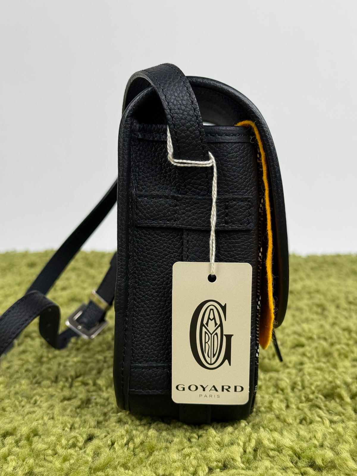 Goyard Borsa a tracolla Belvedère PM in tela Goyardine Nero