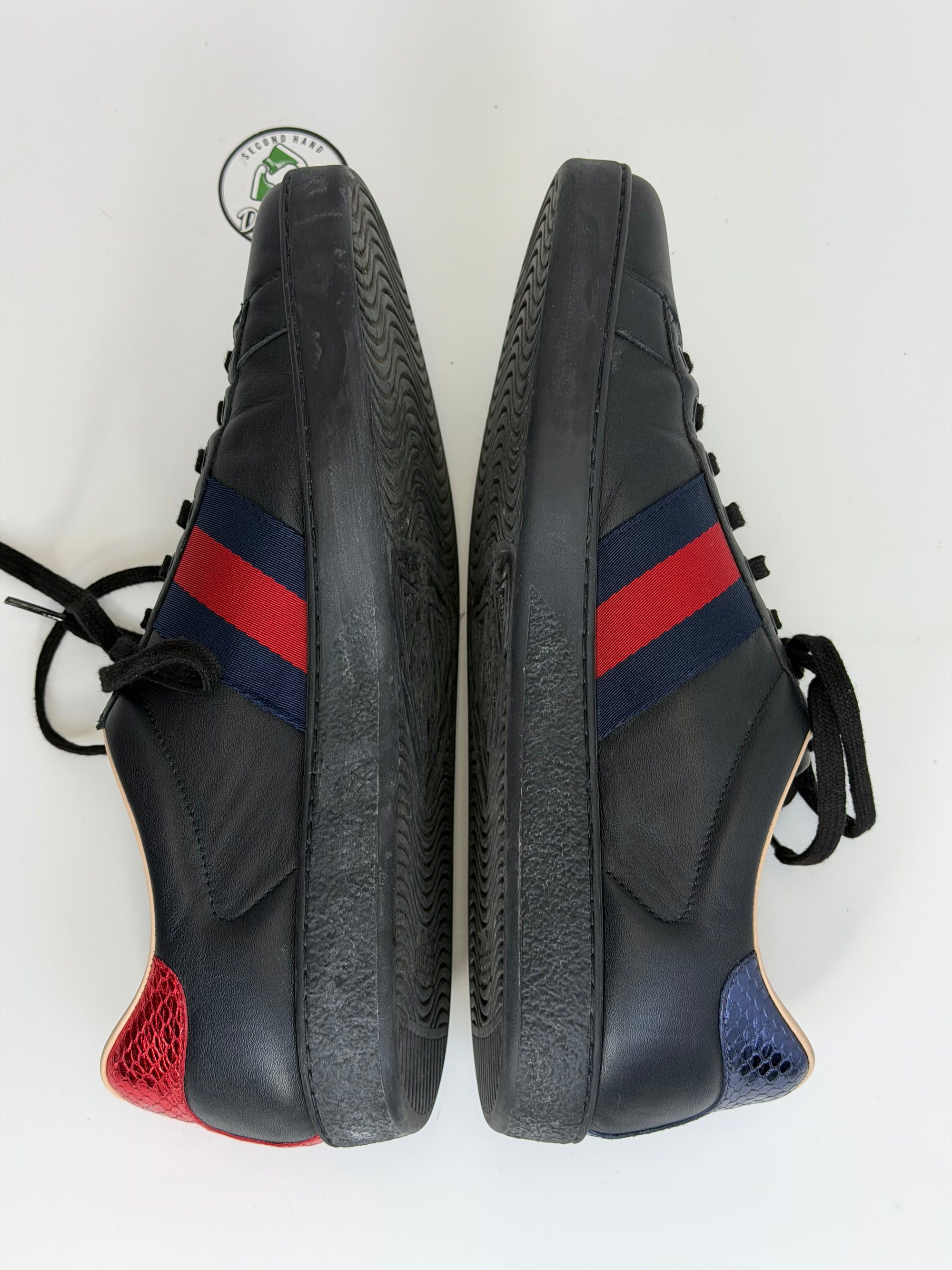 Gucci Ace Size 11=45 veste 45.5 nere blu e rosse