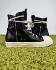 Rick Owens Ramones DRKSHDW in pelle Nero 43
