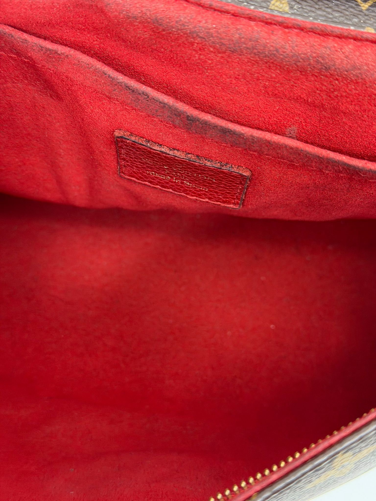 borsa Louis Vuitton Saint Placide marrone e rossa