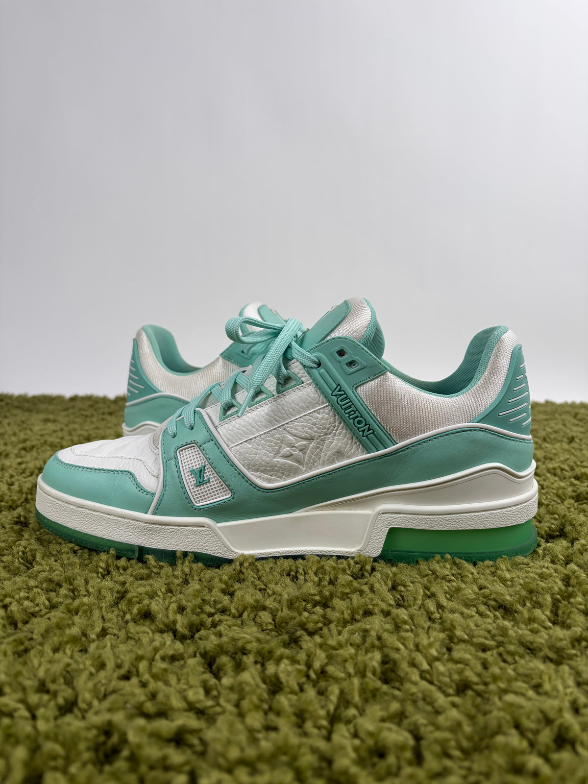 Louis Vuitton Trainer Verde Acqua 7.5