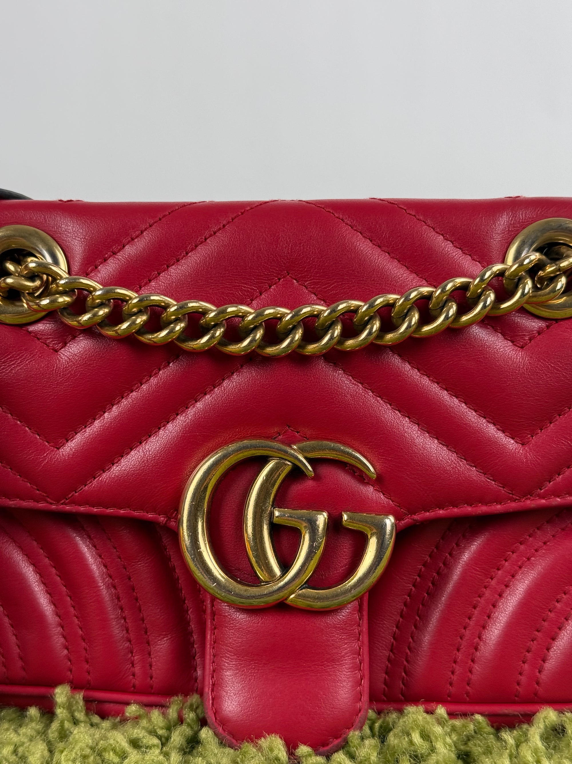 Borsa Pearly Marmont Flap a tracolla Gucci Rossa