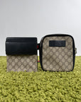Gucci Double Belt Bag Beige