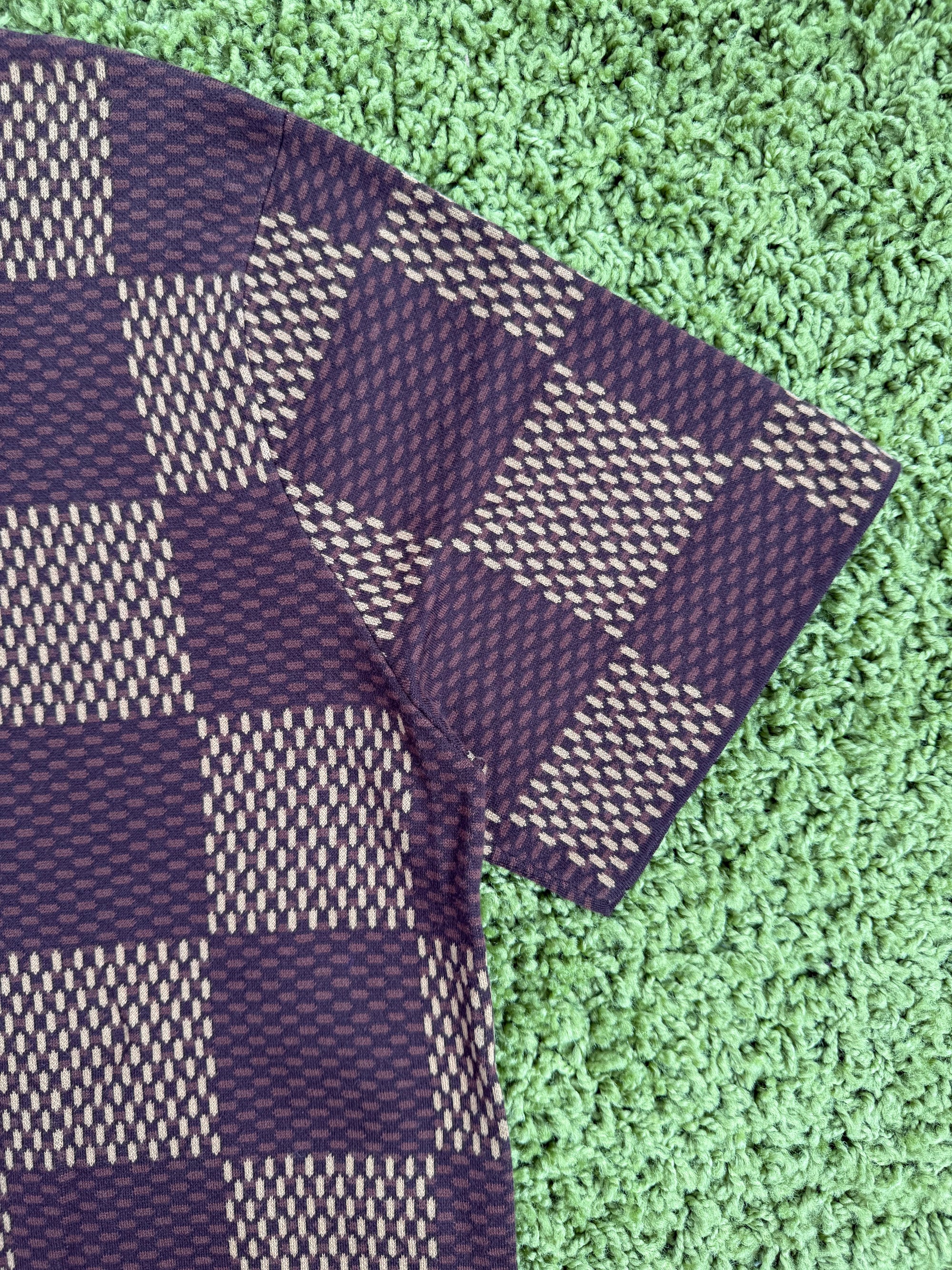 T-Shirt Damier Ébène Louis Vuitton Marrone 4L