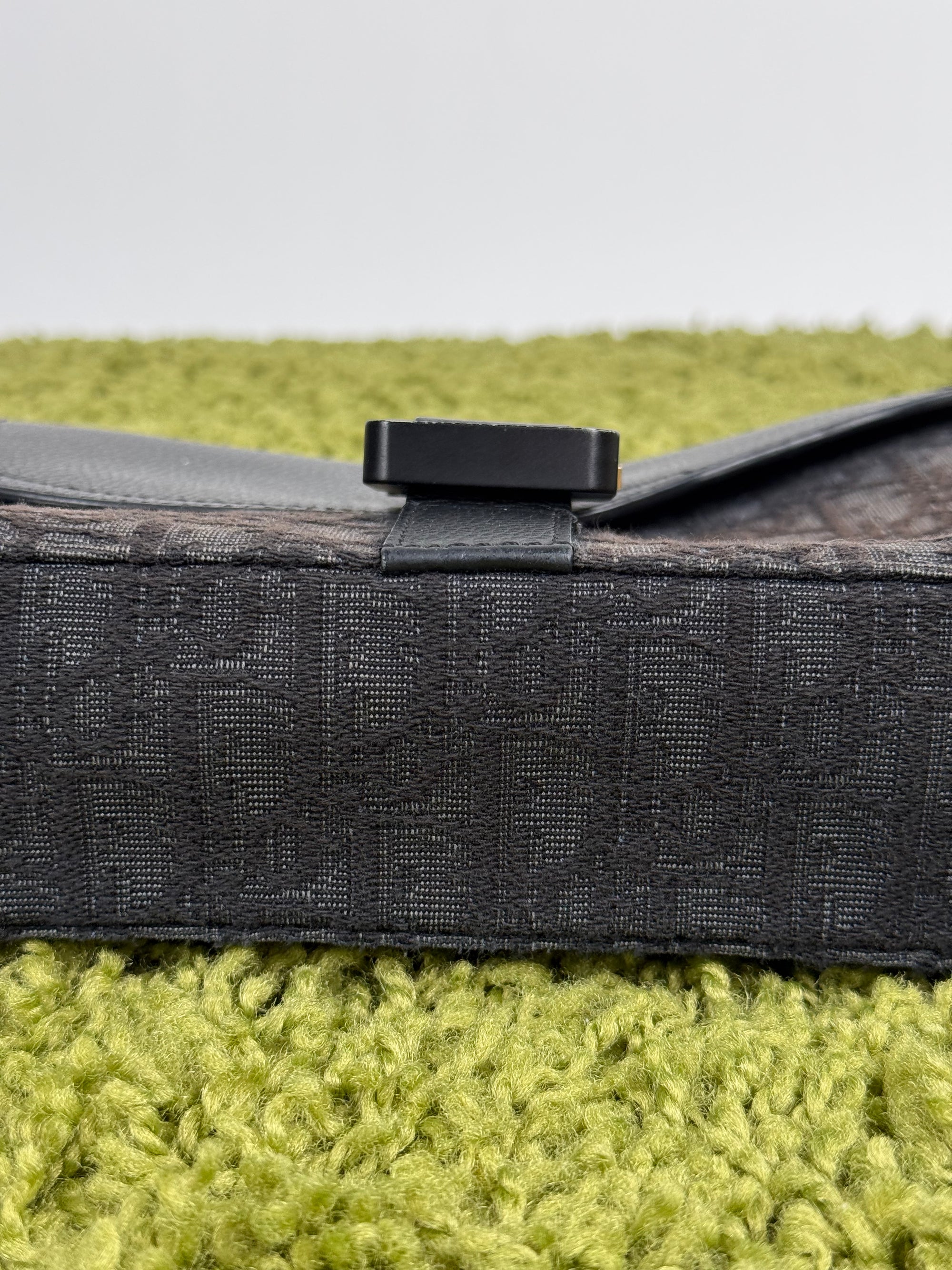 Borsa a tracolla piccola saddle Christian Dior Nero