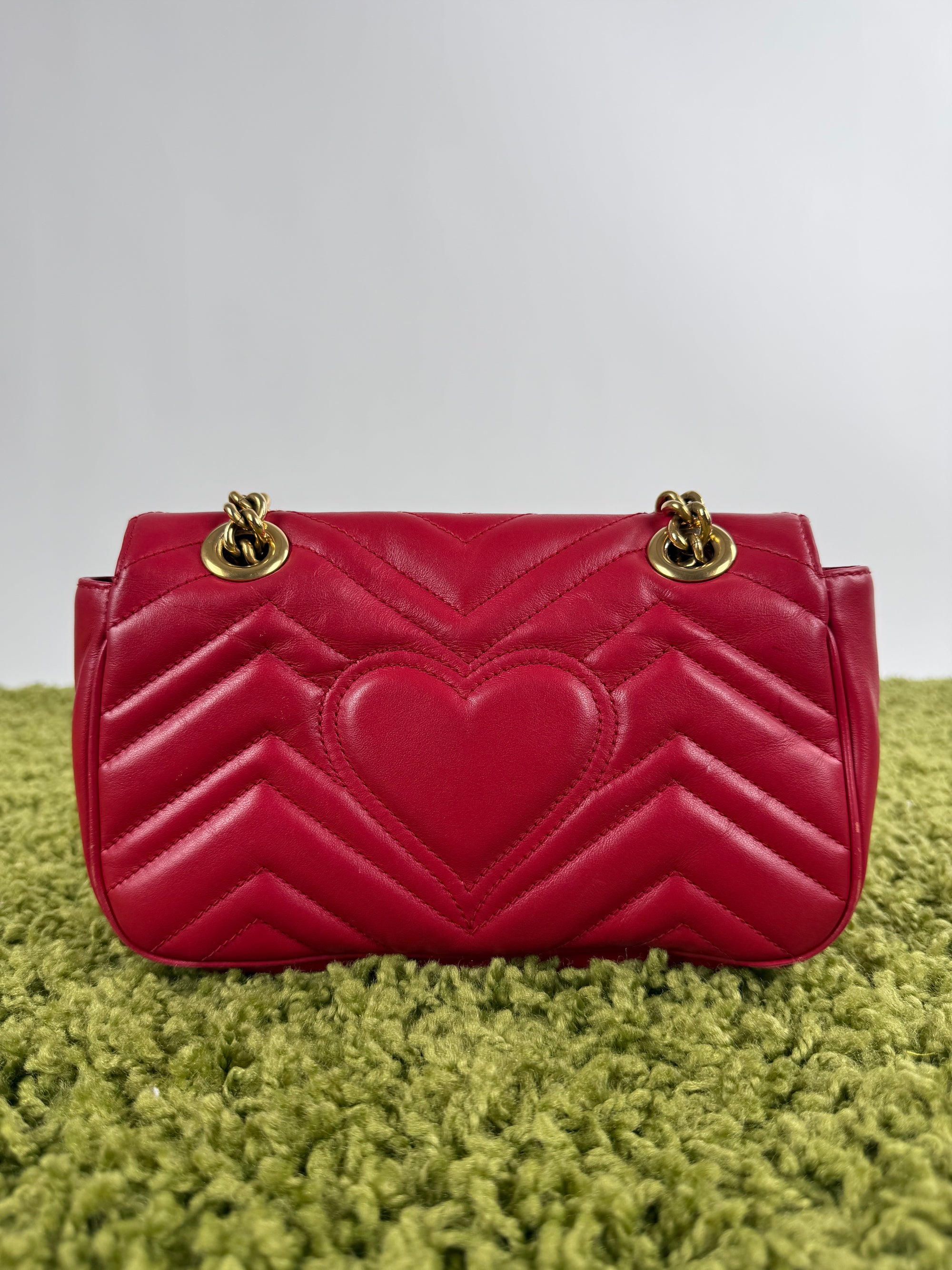 Borsa Pearly Marmont Flap a tracolla Gucci Rossa