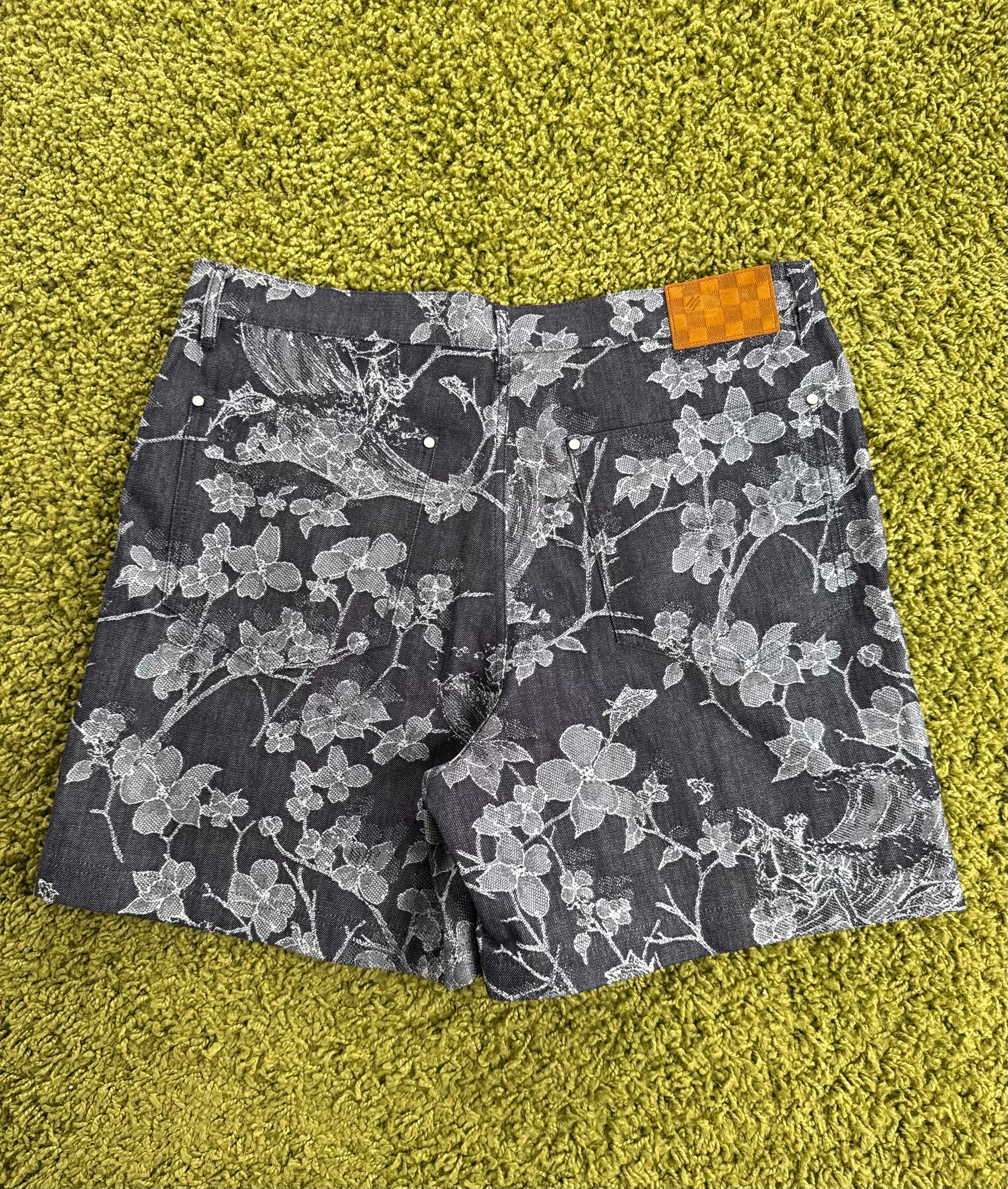 Pantaloncino Floreale Louis Vuitton In Denim 40