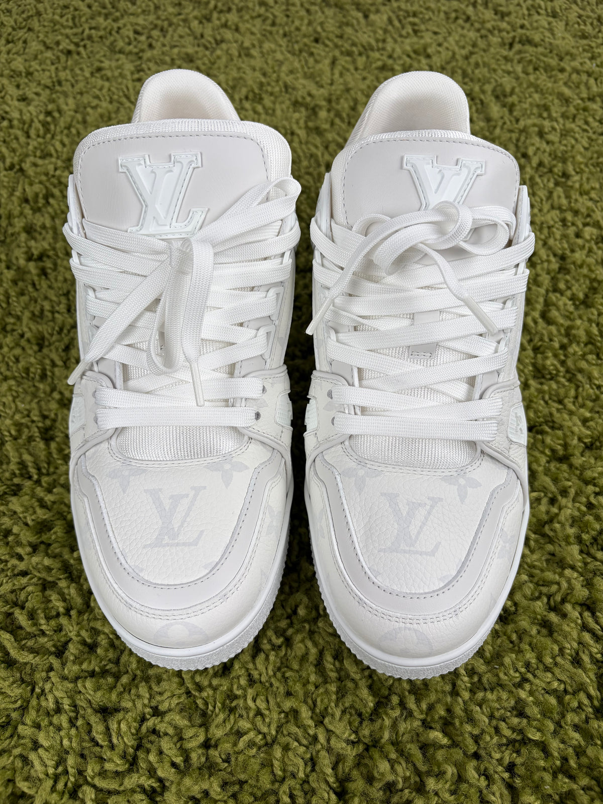 Louis Vuitton Trainer in pelle Bianca 6.5