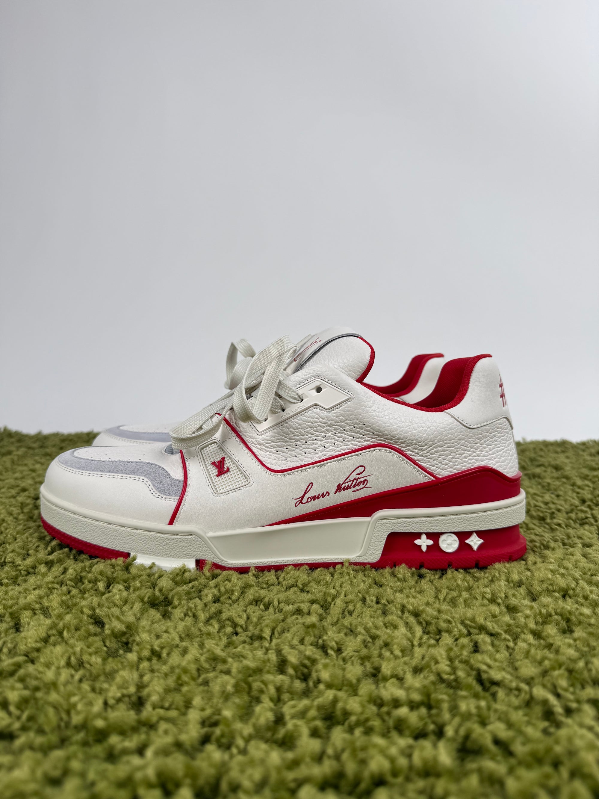 Louis Vuitton Trainer Bianca Rossa 9.5