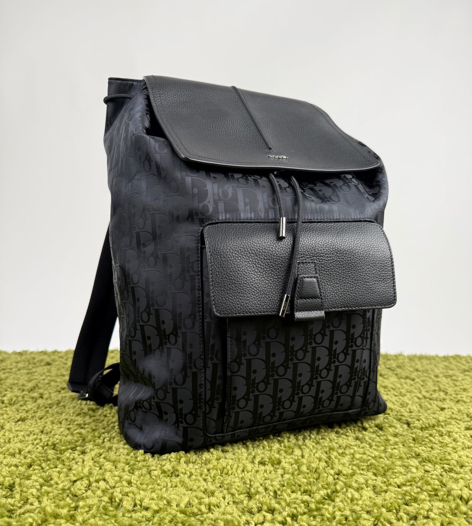 Zaino Dior in Jacquard e pelle di vitello