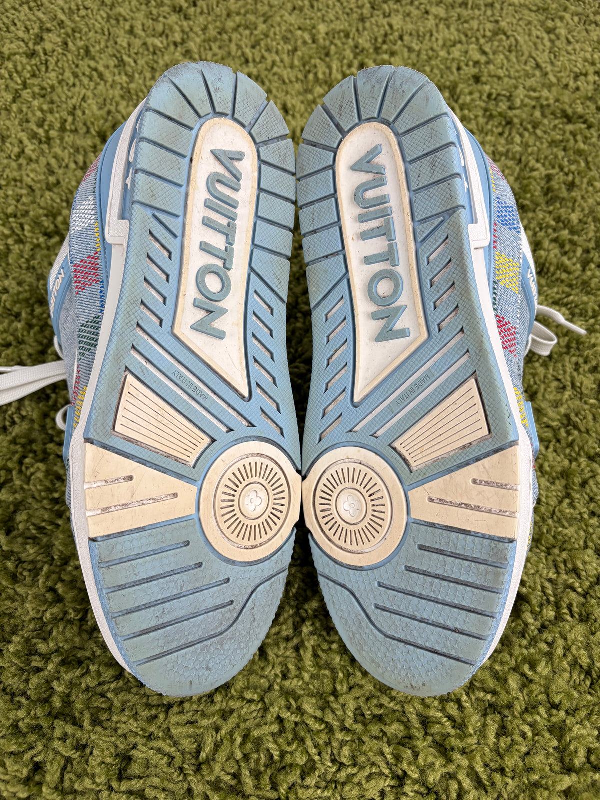 Louis Vuitton Trainer in Denim azzurra 6
