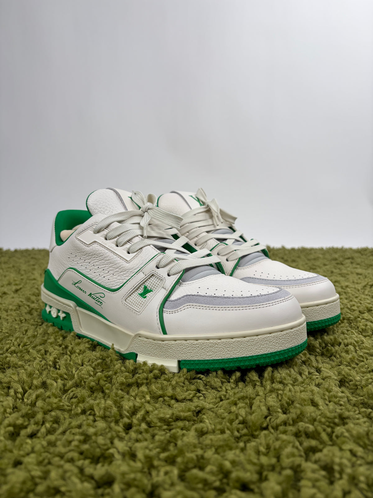 Louis Vuitton Trainer Bianca Verde 6 - Second Hand Di Fiore