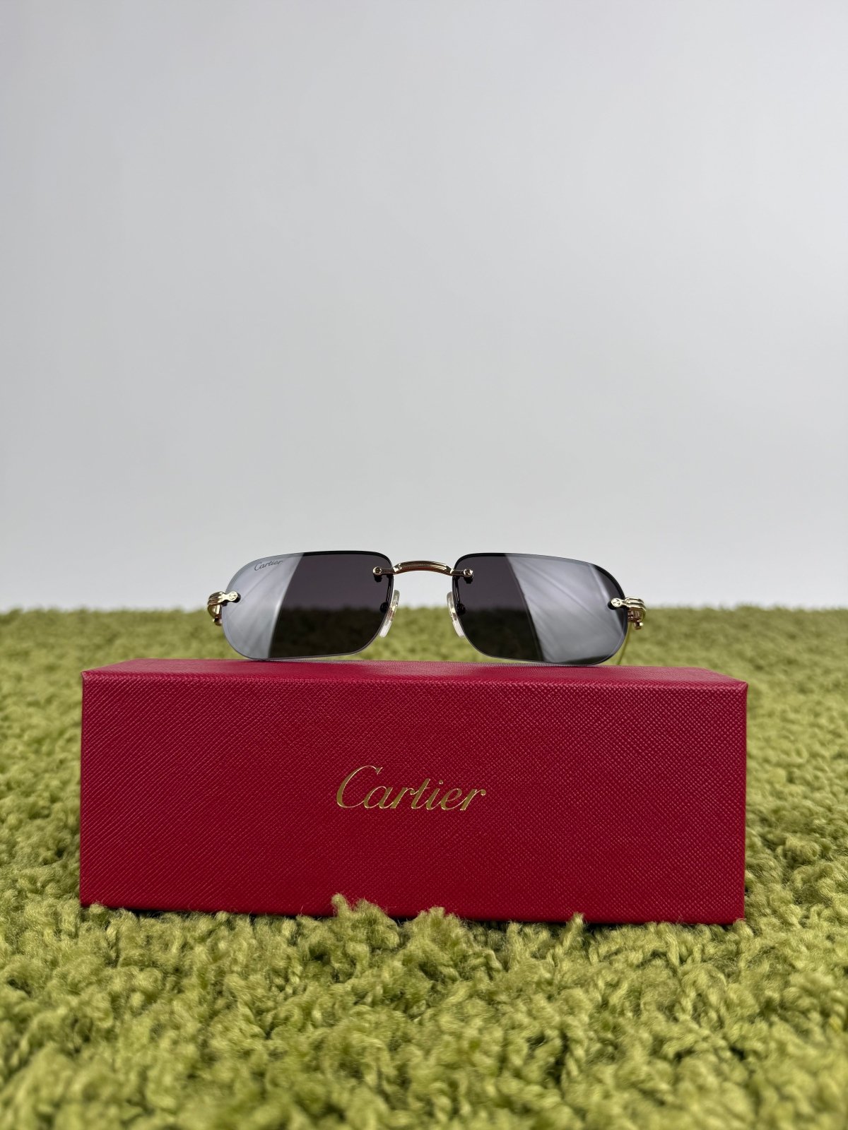 Occhiali da sole Cartier Decor C Classique nero con asta oro - Second Hand Di Fiore