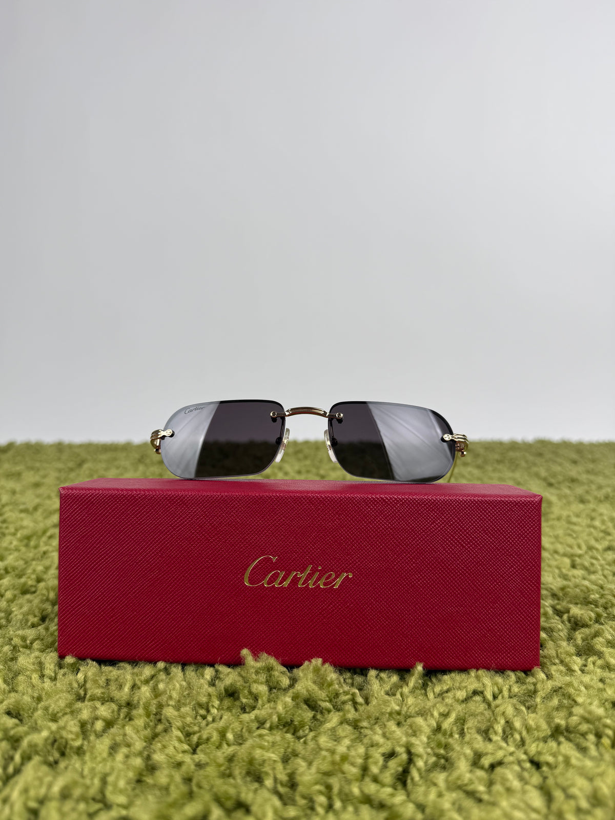 Occhiali da sole Cartier Decor C Classique nero con asta oro
