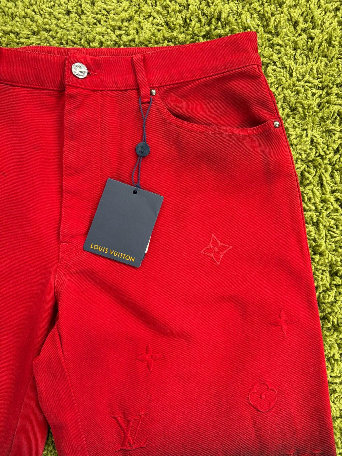 Completo Louis Vuitton Rosso Nero Giacca 50 Jeans 33