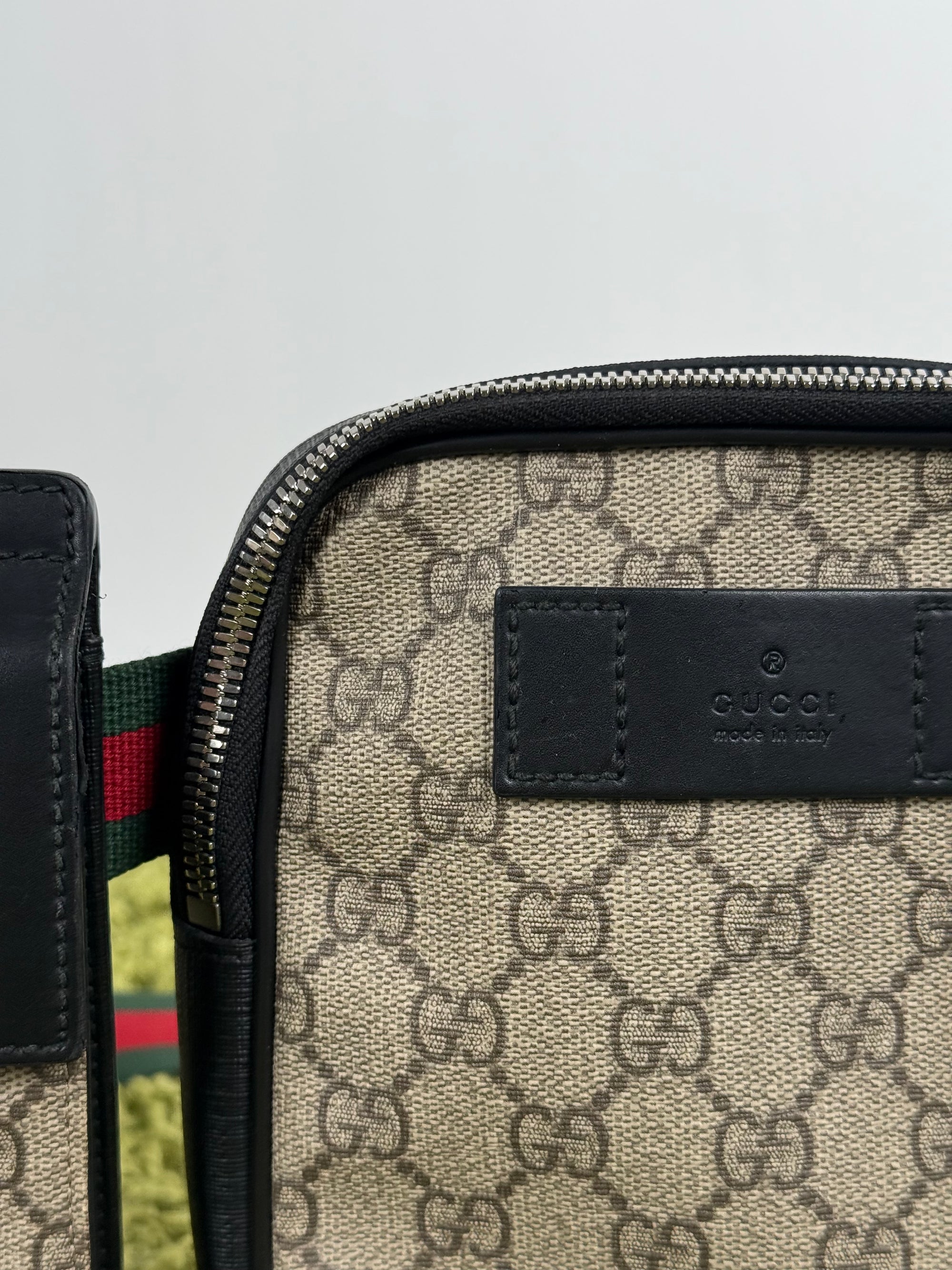 Gucci Double Belt Bag Beige