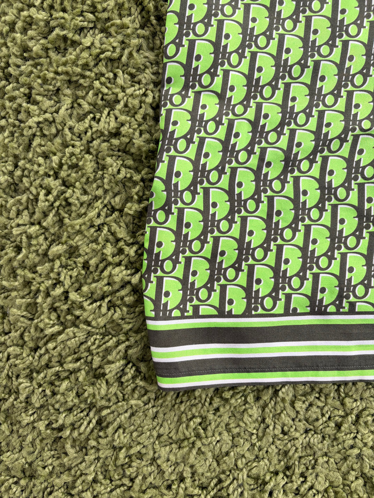 Camicia Christian Dior Oblique Pixel Verde 40