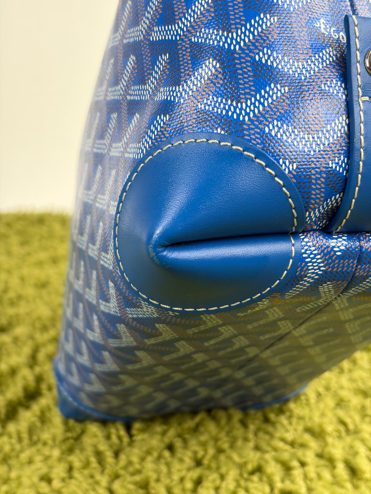 Beauty Case Boeing Goyard in tela Goyardine Blu
