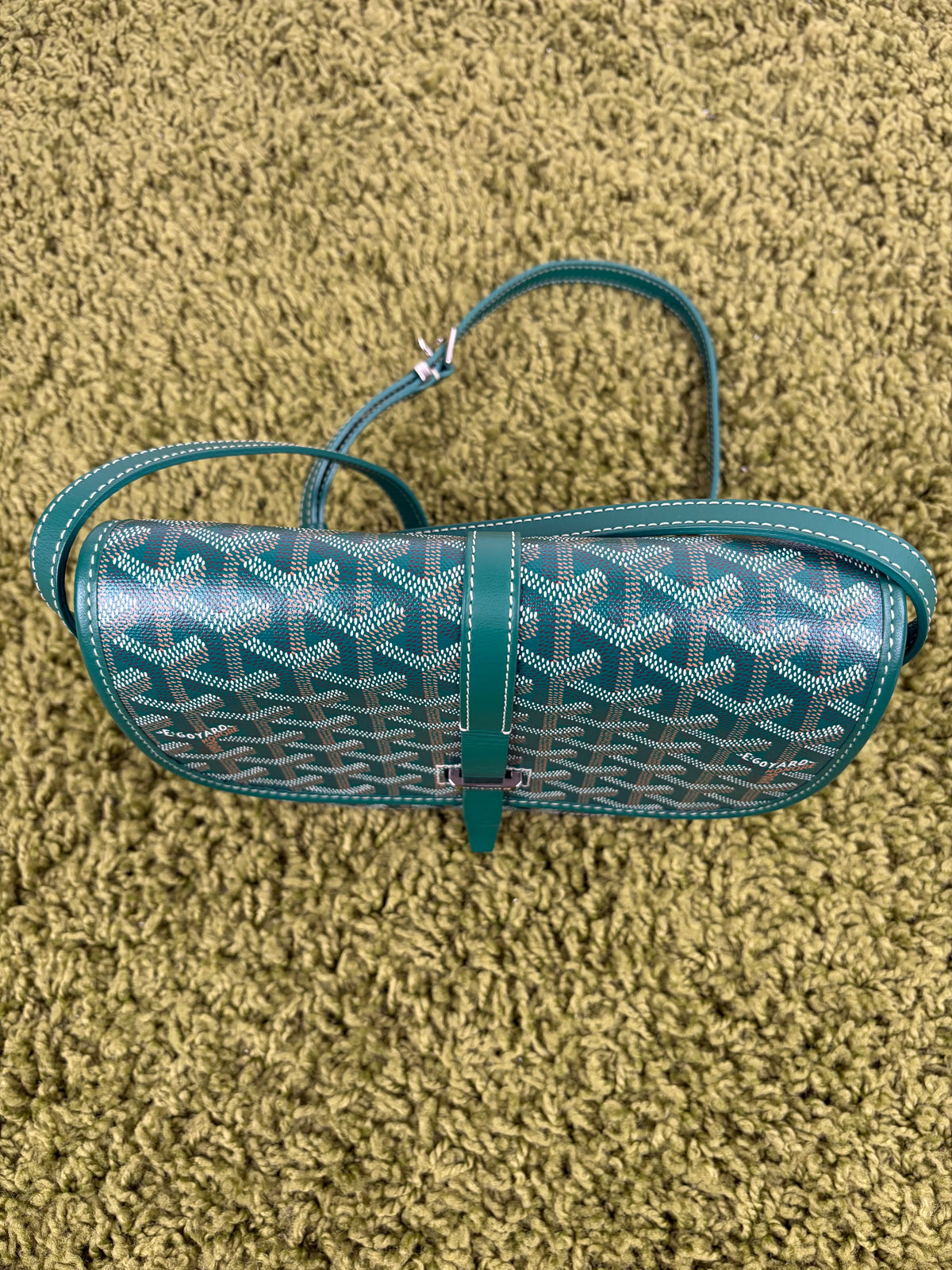 Borsa Goyard Belvedere PM in tela Goyardine Verde